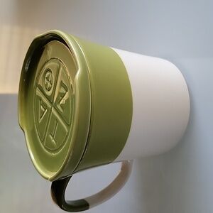 Starbucks Green/White 2010 Zen Tazo Porcelain Mug with Lid